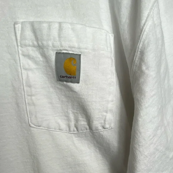 Carhartt Men's Pocket Tee Loose Fit XL Tall Set of Two Shirts 1 Black 1 White - Picture 5 of 13